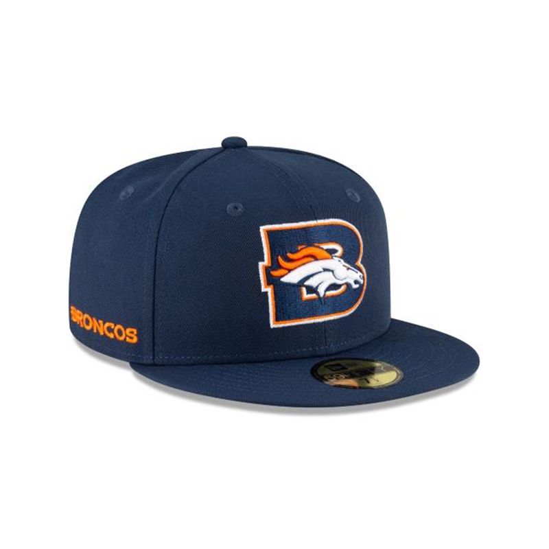 NFL Denver Broncos Logo Mix 59Fifty Fitted (ZIL8222) - Orange New Era Caps